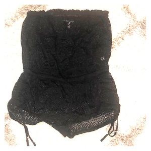 Mesh romper cover up